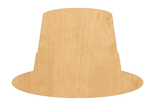 Leprechaun Hat Wood Cutout Craft Blank, Unfinished Baltic Birch DIY Shape for Crafts and Decor