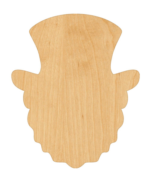 Leprechaun Head Wood Cutout Craft Blank, Unfinished Baltic Birch DIY Shape for Crafts and Decor