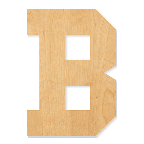 Letter B Wood Cutout - Unfinished Baltic Birch Craft Shape