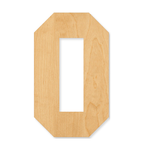 Letter O Wood Cutout - Unfinished Baltic Birch Craft Shape