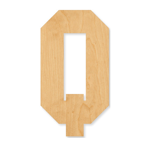 Letter Q Wood Cutout - Unfinished Baltic Birch Craft Shape
