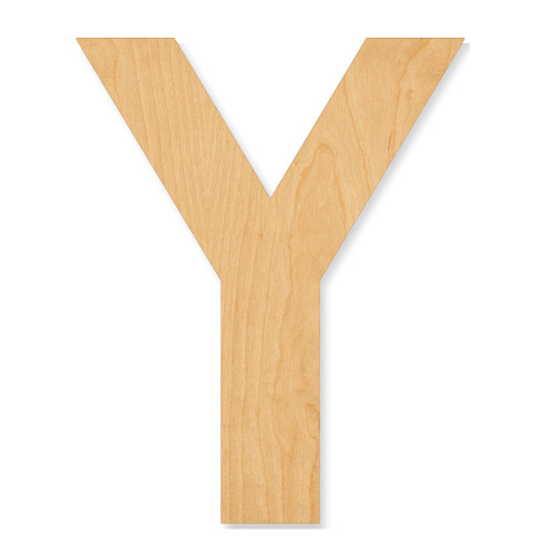 Letter Y Wood Cutout - Unfinished Baltic Birch Craft Shape