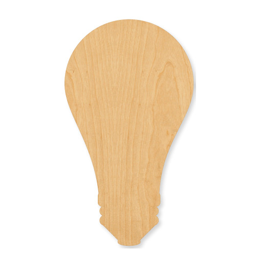 Unfinished Light Bulb Wood Cutout - Unfinished Baltic Birch Craft Shape