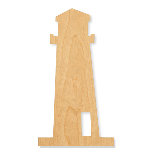 Unfinished Light House 3 Wood Cutout - Unfinished Baltic Birch Craft Shape