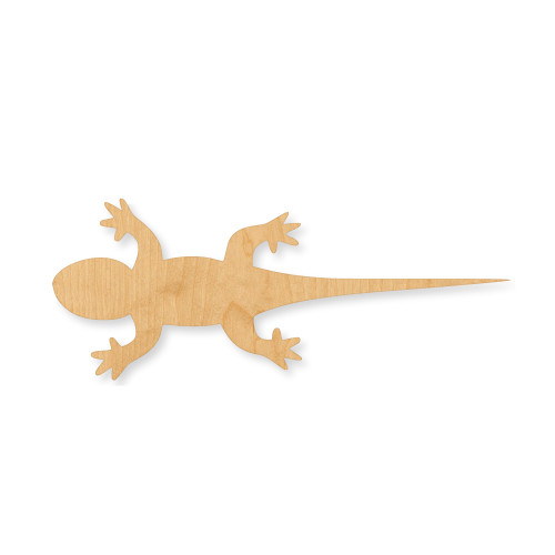 Unfinished Lizard Wood Cutout - Unfinished Baltic Birch Craft Shape