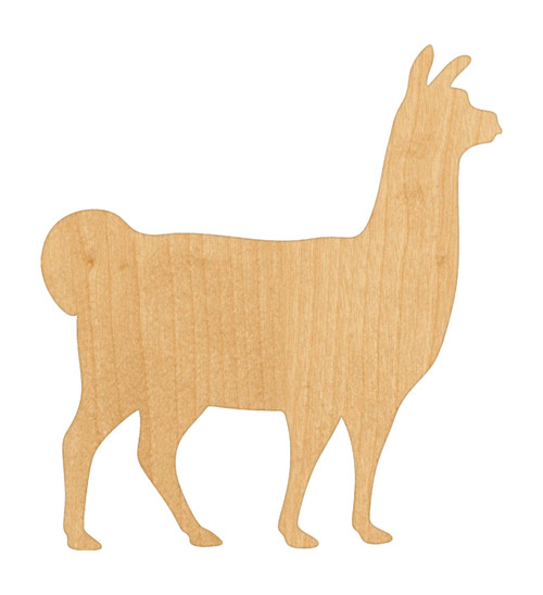 Unfinished Llama 2 Wood Cutout for Door Hangers, Seasonal Decor and Paint Parties, Baltic Birch Craft Blank