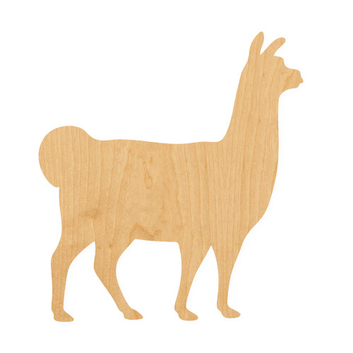 Llama 2 Wood Cutout for Crafts, Unfinished Baltic Birch Craft Shape