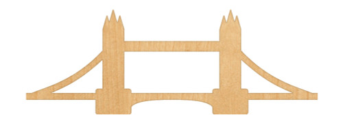 Unfinished London Bridge Wood Cutout for Door Hangers, Seasonal Decor and Paint Parties, Baltic Birch Craft Blank