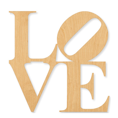 Unfinished Love Wood Cutout - Unfinished Baltic Birch Craft Shape