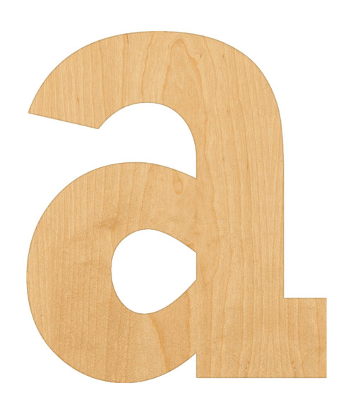 Unfinished Lowercase Letter A Wood Cutout for Door Hangers, Seasonal Decor and Paint Parties, Baltic Birch Craft Blank