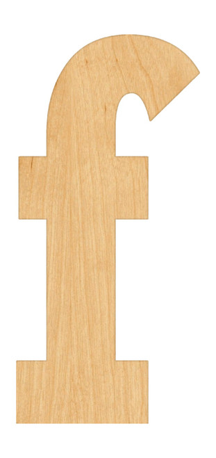 Unfinished Lowercase Letter F Wood Cutout for Door Hangers, Seasonal Decor and Paint Parties, Baltic Birch Craft Blank