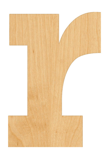 Unfinished Lowercase Letter R Wood Cutout for Door Hangers, Seasonal Decor and Paint Parties, Baltic Birch Craft Blank
