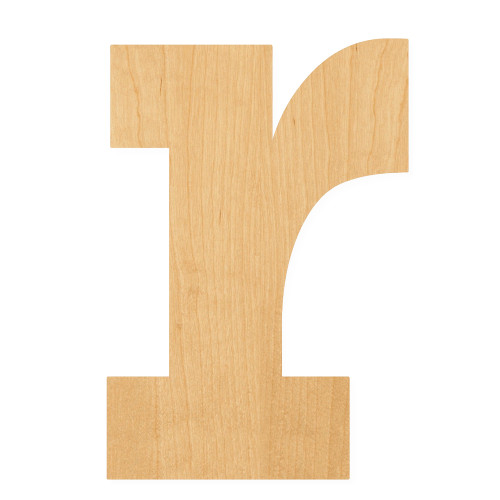Lowercase Letter R Wood Cutout for Crafts, Unfinished Baltic Birch Craft Shape