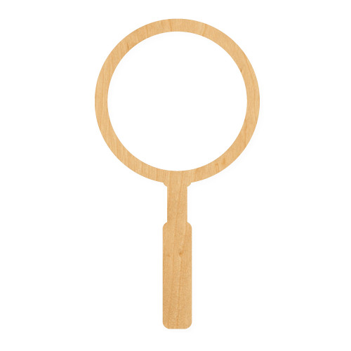 Magnifying Glass Wood Cutout for Crafts, Unfinished Baltic Birch Craft Shape