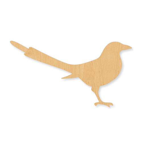 Unfinished Magpie Wood Cutout - Unfinished Baltic Birch Craft Shape
