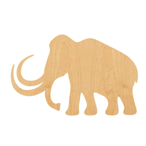 Mammoth Wood Cutout for Crafts, Unfinished Baltic Birch Craft Shape