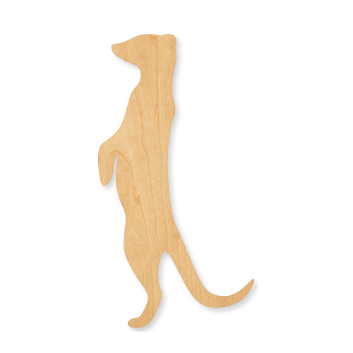 Unfinished Meerkat Wood Cutout - Unfinished Baltic Birch Craft Shape