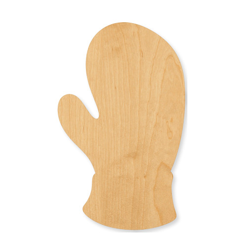 Unfinished Mitten Wood Cutout - Unfinished Baltic Birch Craft Shape