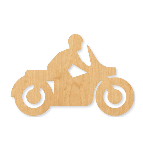 Unfinished Motor Cycle Wood Cutout - Unfinished Baltic Birch Craft Shape