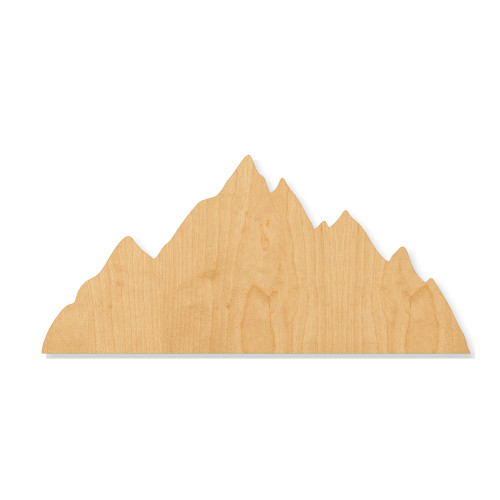 Unfinished Mountain Range Wood Cutout - Unfinished Baltic Birch Craft Shape