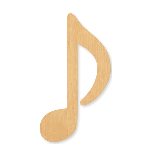 Unfinished Musical Note Wood Cutout - Unfinished Baltic Birch Craft Shape