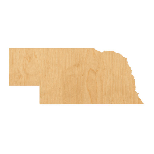 Nebraska Wood Cutout for Crafts, Unfinished Baltic Birch Craft Shape