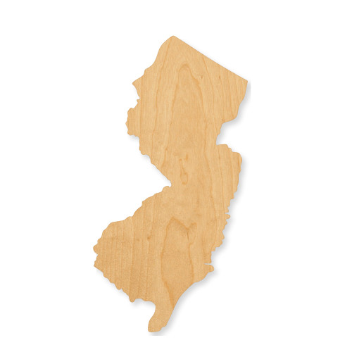 Unfinished New Jersey Wood Cutout - Unfinished Baltic Birch Craft Shape