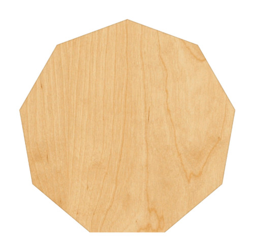 Unfinished Nonagon Wood Cutout for Door Hangers, Seasonal Decor and Paint Parties, Baltic Birch Craft Blank