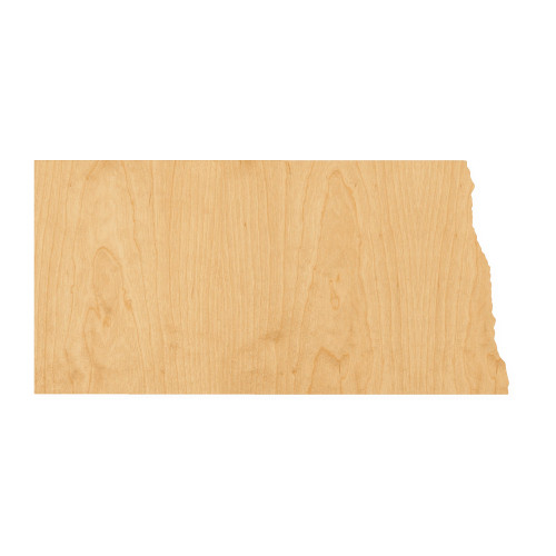 North Dakota Wood Cutout for Crafts, Unfinished Baltic Birch Craft Shape