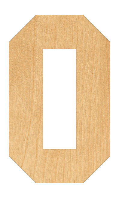 Unfinished Number 0 Wood Cutout for Door Hangers, Seasonal Decor and Paint Parties, Baltic Birch Craft Blank