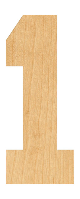 Unfinished Number 1 Wood Cutout for Door Hangers, Seasonal Decor and Paint Parties, Baltic Birch Craft Blank