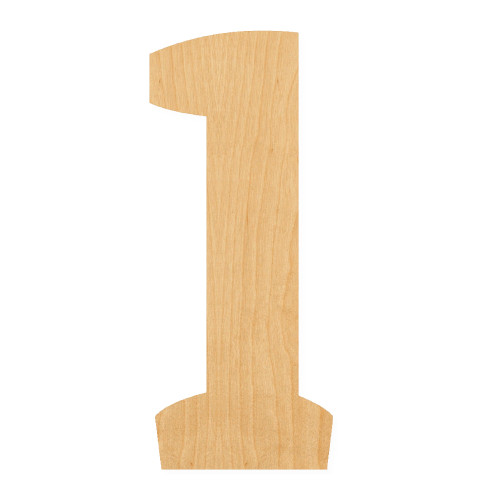 Number 3 Wood Cutout for Crafts, Unfinished Baltic Birch Craft Shape