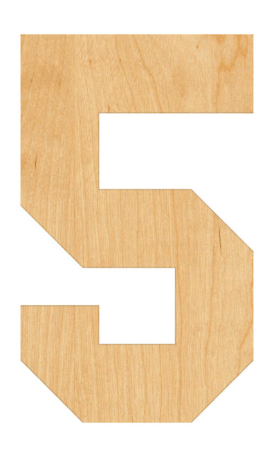 Unfinished Number 5 Wood Cutout for Door Hangers, Seasonal Decor and Paint Parties, Baltic Birch Craft Blank