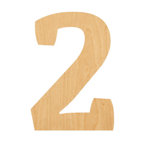 Number 5 Wood Cutout for Crafts, Unfinished Baltic Birch Craft Shape