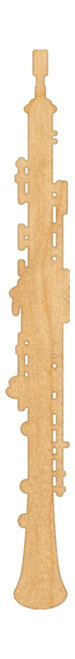 Unfinished Oboe Wood Cutout for Door Hangers, Seasonal Decor and Paint Parties, Baltic Birch Craft Blank