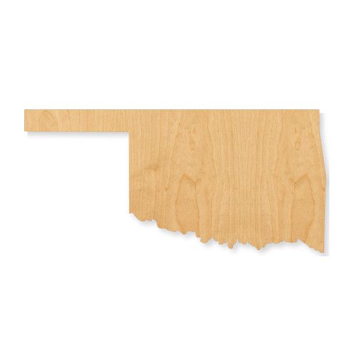 Unfinished Oklahoma Wood Cutout - Unfinished Baltic Birch Craft Shape