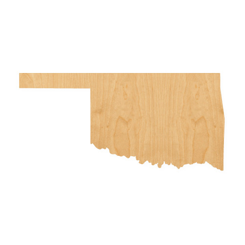 Oklahoma Wood Cutout for Crafts, Unfinished Baltic Birch Craft Shape
