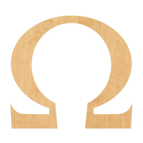 Omega Wood Cutout for Crafts, Unfinished Baltic Birch Craft Shape