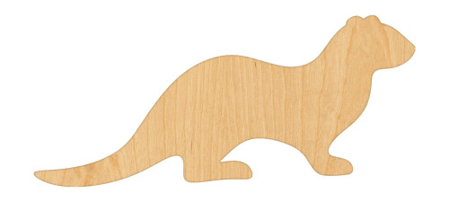 Unfinished Otter Wood Cutout for Door Hangers, Seasonal Decor and Paint Parties, Baltic Birch Craft Blank
