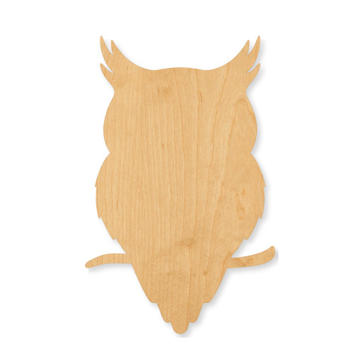 Unfinished Owl Wood Cutout - Unfinished Baltic Birch Craft Shape