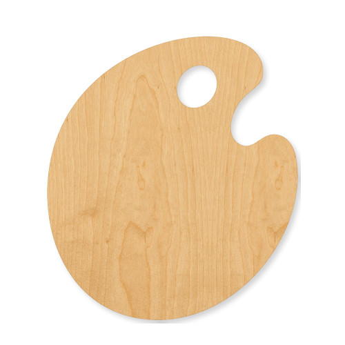 Unfinished Paint Palette Wood Cutout - Unfinished Baltic Birch Craft Shape
