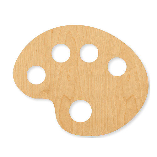 Unfinished Painters Palette 2 Wood Cutout - Unfinished Baltic Birch Craft Shape