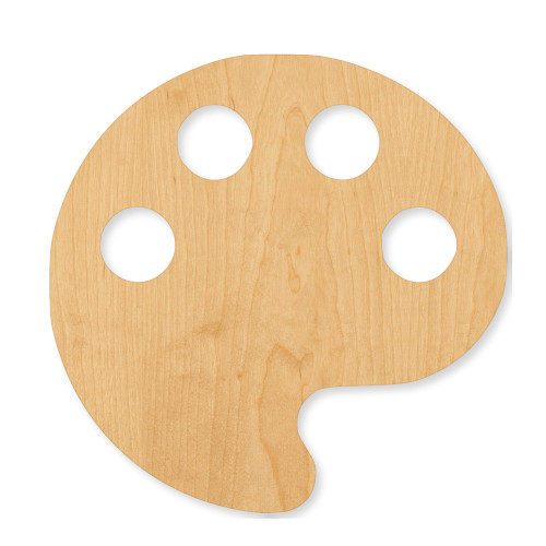 Unfinished Painters Palette Wood Cutout - Unfinished Baltic Birch Craft Shape