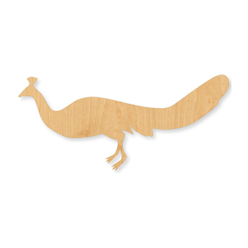 Unfinished Peacock Wood Cutout - Unfinished Baltic Birch Craft Shape