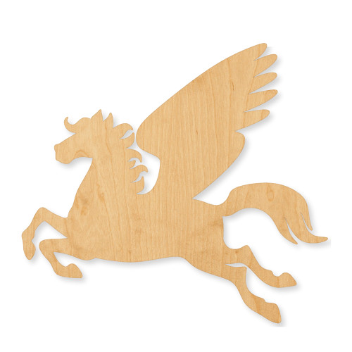 Unfinished Pegasus Wood Cutout - Unfinished Baltic Birch Craft Shape