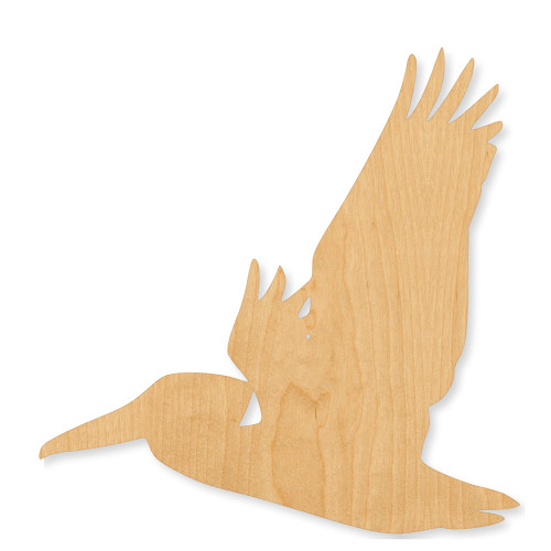 Unfinished Pelican 1 Wood Cutout - Unfinished Baltic Birch Craft Shape