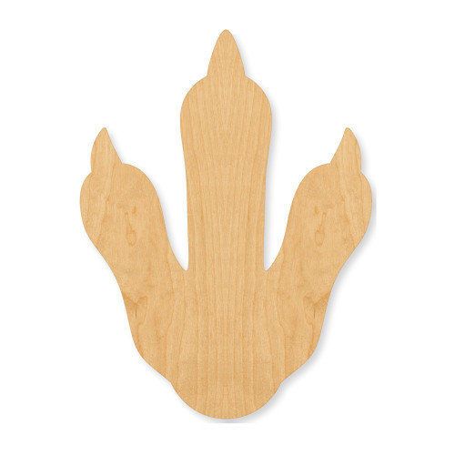 Unfinished Penguin Footprint Wood Cutout - Unfinished Baltic Birch Craft Shape