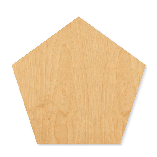 Unfinished Pentagon Wood Cutout - Unfinished Baltic Birch Craft Shape