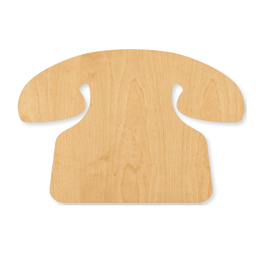 Unfinished Phone Wood Cutout - Unfinished Baltic Birch Craft Shape