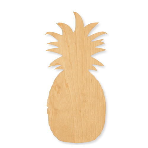 Unfinished Pineapple 2 Wood Cutout - Unfinished Baltic Birch Craft Shape
